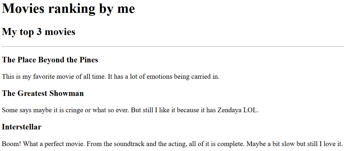 movie ranking project